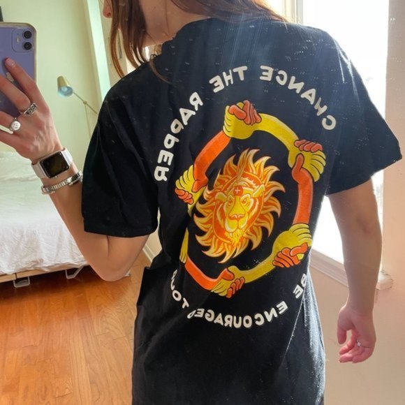 Chance the Rapper Courage Graphic Tee Black Size Medium - Picture 3 of 6